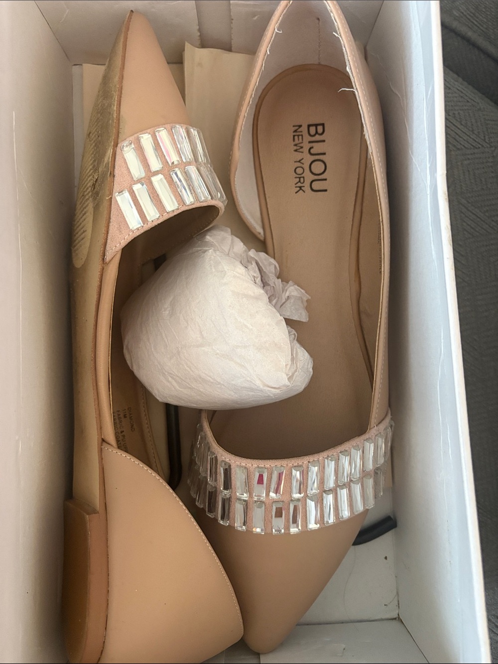 Diamond Natural Beige Women’s Slip-On Flats
